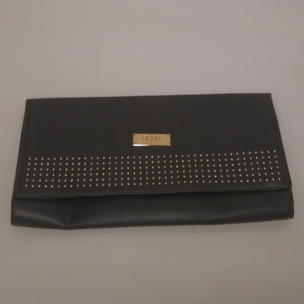 BCBG PARIS Studded Gold Fold Over Clutch